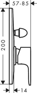 Смеситель для душа Hansgrohe Rebris S 72449670 черный